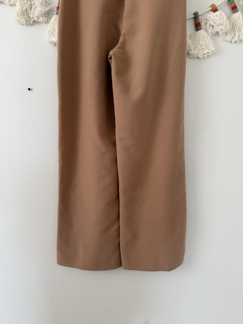 Abercrombie & Fitch Sloane Tailored Wide Leg Trouser Pant Brown Dressy Neutral 2 - Picture 9 of 10
